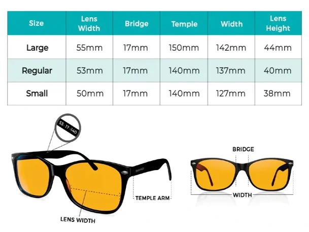 Swannies Classic Collection Size Guide