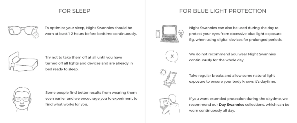 Swannies Blue Light Blocking Glasses Usage Guide