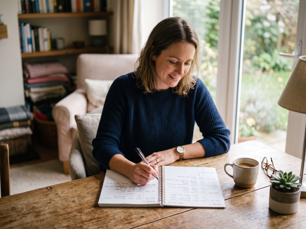 Person Reviewing A Sleep Diary During The Day To Identify Insomnia Patterns And Sleep Habits Over Time.